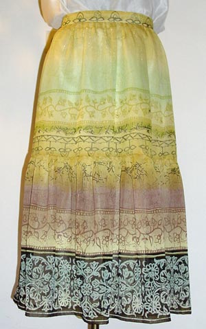 Chiffon-Rock, gef�ttert; chiffon skirt with lining