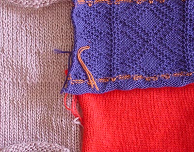 Maschenproben - gauge swatches
