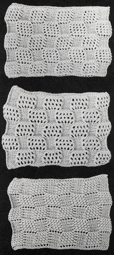 Lochmuster, lace patterns
