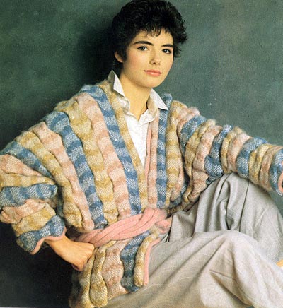 Jacke mit hochgezogenen Maschen, jacket with ruched pattern