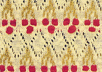 Kirschen und Lochmuster, cherries and lace
