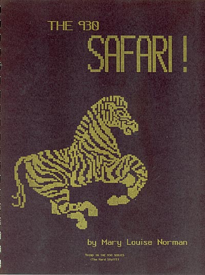Mary Louise Norman, The 930 Safari Mary Louise Norman, The 930 Safari