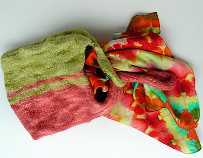 Filztasche mit passendem Seidentuch - felted bag with matching silk scarf Filztasche mit passendem Seidentuch - felted bag with matching silk scarf
