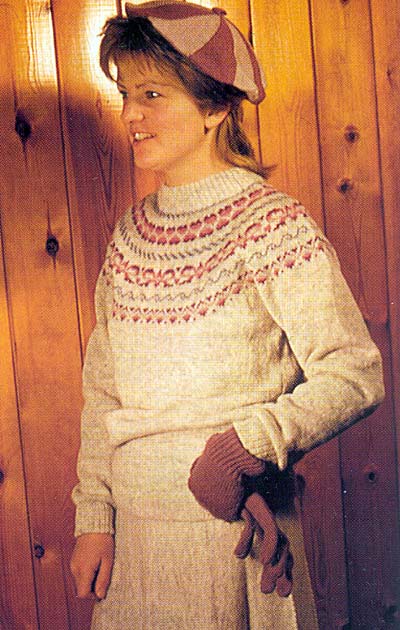 Pullover mit Rundpasse, yoked jumper