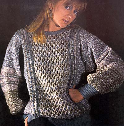 Pullover in verschiedenen Strukturmustern, sweater in different textured patterns