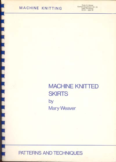 Mary Weaver, Machine knitted skirts Mary Weaver, Machine knitted skirts